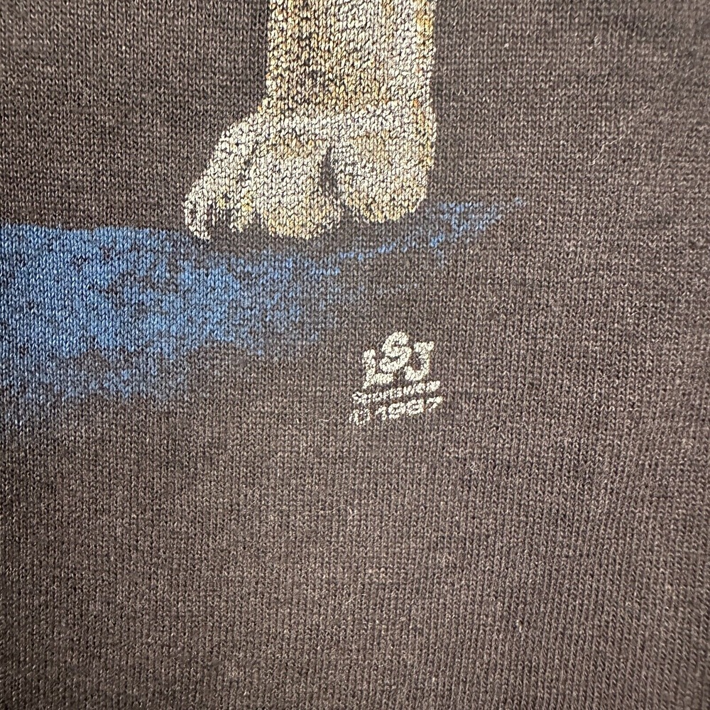 Vintage 80s Coyote LSJ Nature T-Shirt Mens L JERZEES Single‎ Stitch USA 1987 - Picture 3 of 11